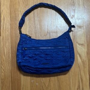 Baggallini Blue Shoulder Bag with Textured Design